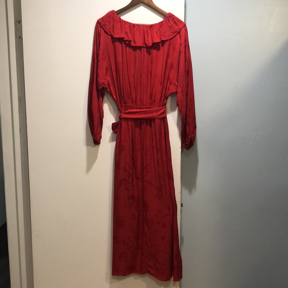 H&M | Red Flounce-trimmed Dress - Picture 5 of 7